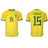 Brazília Fabinho #15 Domáci futbalový dres MS 2022 Krátky Rukáv
